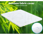 Dreamz 5cm Thickness Cool Gel Memory Foam Mattress Topper Bamboo Fabric Queen - Blue, White