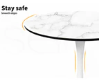 Levede Dining Table Kitchen 4 Person Marble Tulip Coffee Round Metal Base 80cm