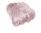Mia Luxury Long Hair Faux Fur Throw Rug 127 x 152 cm - Dusty Pink