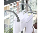Colorfulstore Folding Towel Clothes Drying Hanger Shelf Balcony Laundry Storage Holder Rack-