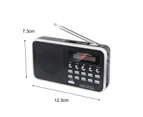 L-938 Digital Radio Mini High-fidelity 1.5 Inch Portable 3W Stereo Speaker FM Radio for the Aged