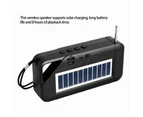 1 Set Wireless Speaker Double Channels USB Solar Charging Flashlight 800mAh HiFi Sound 5.1 Bluetooth-compatible Sound Box for Home