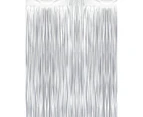(3, Matte Silver) - GOER 1m x 3m Metallic Tinsel Foil Fringe Curtains for Party Photo Backdrop Wedding Decor (3 Pcs,Matte Silver)