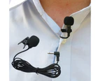 Lapel Microphone High Sensitivity Noise Reduction Universal Clear Sound Mini Lapel Microphone for Interview