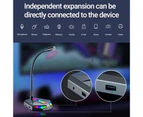Computer Microphone RGB Lighting 360 Degree Sound Pickup Non-slip Live Streaming USB Microphone for PC