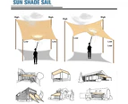 Sun sails sun protection garden balcony weather protection water-repellent rectangular for garden outdoor (3 * 4m),gelb