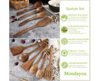 Wooden Spoons For Cooking,Nonstick Kitchen Utensil Set,Wooden Spoons Cooking Utensil Set (Teak 8 Pack)