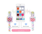 Cartoon Bear Butterfly Handheld Wireless Bluetooth-compatible Karaoke Condenser Microphone