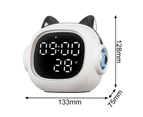 Bluetooth-compatible Speaker LED Digital Display Timing Night Light Portable Cute Cartoon Cat Wireless Loudspeaker Alarm Clock for Home
