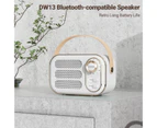 DW13 Bluetooth-compatible Speaker Retro Long Battery Life Support TF/AUX Mini Portable Outdoor Wireless Subwoofer for Car