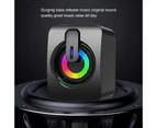 A2 Wired Sound Box High Fidelity Mega Bass with Cool Light USB 3.5mm Stereo Loudspeaker for Listening to Music