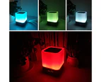 Bluetooth-compatible Speaker Portable LED Multi-color Changing Wireless Loudspeaker Night Lights for Home