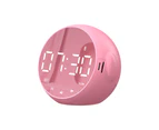 Bluetooth-compatible Speaker Multifunctional Mirror Surface Design Mini Portable Wireless Loudspeaker Alarm Clock for Students