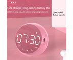 Bluetooth-compatible Speaker Multifunctional Mirror Surface Design Mini Portable Wireless Loudspeaker Alarm Clock for Students