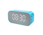 Bluetooth Speaker Mirror LCD Screen Portable Dual Alarm Clock Wireless Sound Box for Home