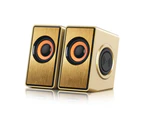 1 Pair USB 3.5mm Wired Deep Bass Stereo Surround Speakers for Desktop Computer