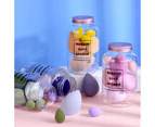Beauty Makeup Sponge 7pcs Puff Teardrop Blender Foundation Sponge Set With jar Gift Flawless Bottle(Yellow)