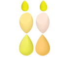 Beauty Egg Makeup Sponges Puff Teardrop Stirring Foundation Sponge Set Makeup Egg Colored Water Drop Beveled(Yellow)