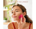 6PCS Makeup Blender Beauty Sponge Set - Foundation Blending Beauty Sponge Blender for Liquid Foundation, Cream and Powder(Rose red)
