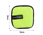 Beauty tool square lazy water makeup remover cotton makeup remover puff round makeup remover pad washable makeup(Green)
