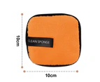 Beauty tool square lazy water makeup remover cotton makeup remover puff round makeup remover pad washable makeup(Orange)