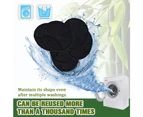 20PCS Reusable Makeup Remover Pads, Eco-Friendly Cotton & Bamboo Rounds for Toner & Exfoliants, Includes Washable Bag(white+black)