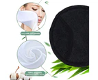 20PCS Reusable Makeup Remover Pads, Eco-Friendly Cotton & Bamboo Rounds for Toner & Exfoliants, Includes Washable Bag(black+grey)
