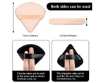 12 Pieces Powder Puff Face Triangle Makeup Puff for Loose Powder Soft Body Cosmetic Foundation Sponge Mineral Powder Wet Dry(Black, Nude )