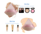 6 Pack Powder Puff Face Soft Triangle Makeup Puff for Loose Powder Mineral Powder Body Powder(pink)