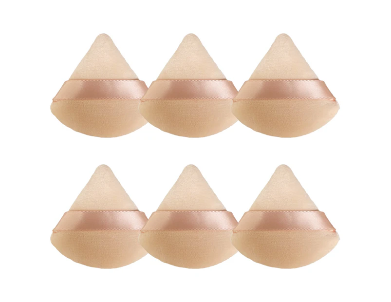 6 Pack Powder Puff Face Soft Triangle Makeup Puff for Loose Powder Mineral Powder Body Powder(skin)