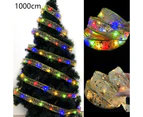 Christmas Ribbon Lights Battery Operated String Lights for Xmas Tree Birthday Party Holiday Decor,(gold,10 m)
