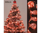 Christmas Ribbon Lights Battery Operated String Lights for Xmas Tree Birthday Party Holiday Decor,(warm light,5 m)