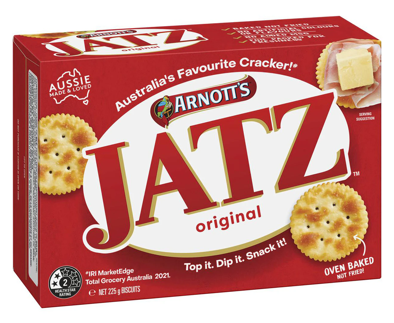 Arnotts Biscuits Jatz Original 225G