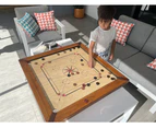 87X87cm Plywood Championship Carrom Board With 74X74cm Internal Playing Area.
