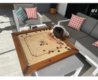 87X87cm Plywood Championship Carrom Board With 74X74cm Internal Playing Area.