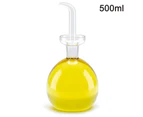 Cylindrical Olive Oil Dispenser Oil Bottle Spoutless Glass Drip Bottle - 500ml