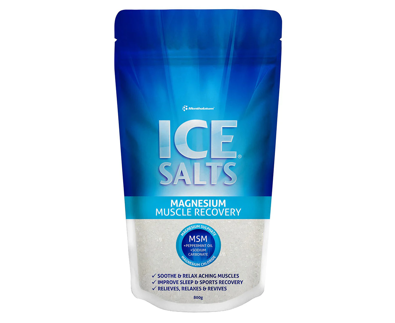 ICE Salts Magnesium Muscle Recovery Bath Salts 800g