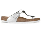 Birkenstock Unisex Gizeh Regular Fit Sandals - Metallic Silver