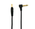 6.35mm Mono Straight to 6.35mm 1/4inch Male Right Angle Adapter Audio Cable
