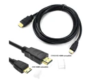 DOONJIEY HDMI-compatible to Mini HDMI-compatible Adapter Cable V1.4 3D High Clarity 1080P for HDTV Projector