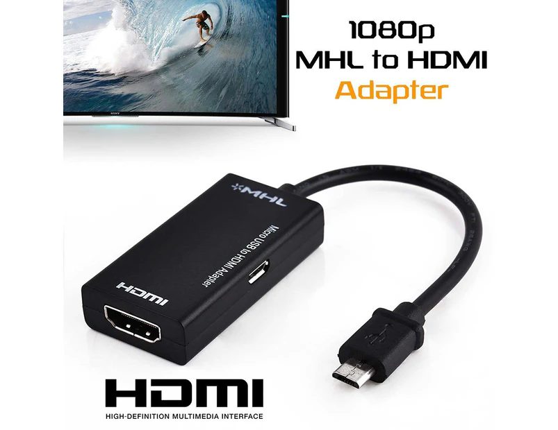 S2 MHL Micro USB to High Clarity 1080P HDMI-compatible Adapter Converter for Android Samsung Huawei
