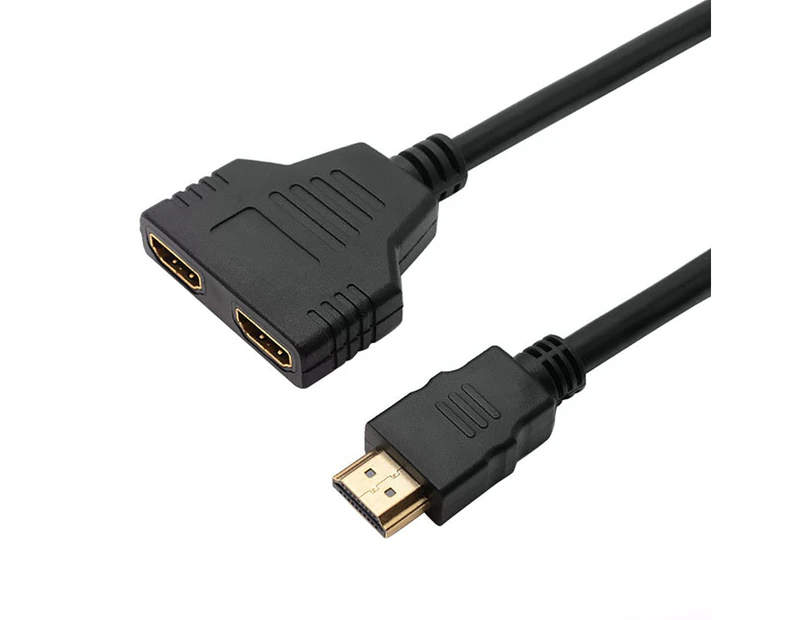 DOONJIEY 1 in 2 out HDMI-compatible Splitter Male to Female Adapter Video Cable for PC