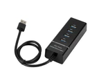 High Speed 4 Ports USB 3.0 Multi Hub Splitter Expansion Adapter for Laptop PC