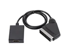 HDMI-compatible to SCART Converter Portable Plug and Play High Resolution HDMI-compatible to SCART Adapter Cable for Compuer