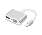 2 in 1 Mini Displayport to HDMI-compatible VGA Video Adapter Converter DP Cable Card Reader