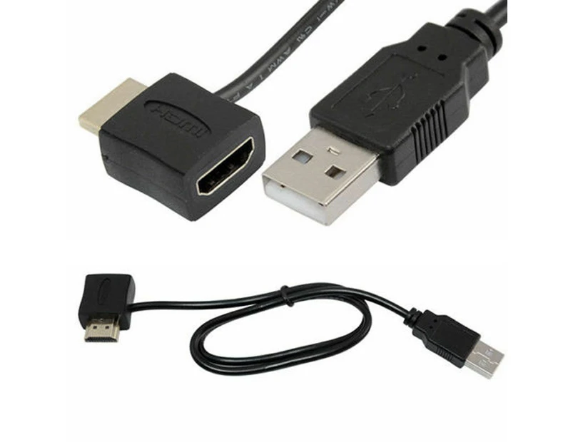 HDMI-compatible Male to Female Connector USB 2.0 Charger Cable Spliter Adapter Extender