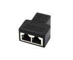 1 to 2 Dual Female Ports CAT5/6/7 RJ45 Splitter LAN Network Internet Adapter