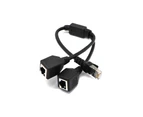 1 Male to 2 Female LAN Ethernet Network RJ45 Splitter Extender Adapter Cable