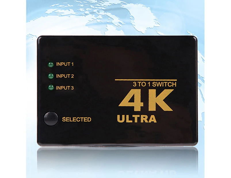 3 in 1 out HDMI-compatible Switch Hub Switcher Adapter for 4K*2K HDMI-compatible 3D TV HDCP Repeater