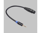 30cm Audio Adapter Cable Stereo Anti-interference PVC XLR Female to 3.5mm Male Audio Cord for Camera